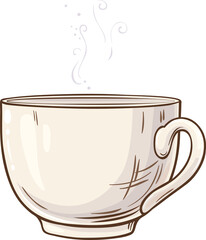 Сup of Tea Colored Illustration
