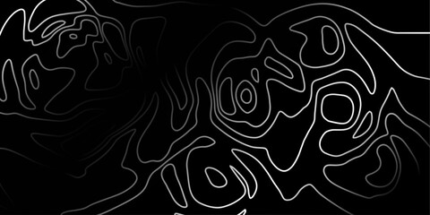 Black Abstract Line Art with Centered Contour Focus and Smooth Optical Flow.