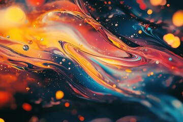 Colorful abstract motion with vibrant swirls and defocused background during a festive celebration, Abstract motion defocused background, colorful festive bokeh in blue