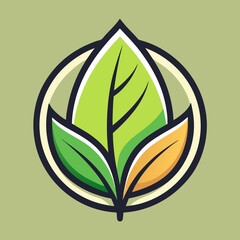 Minimalist Leaf Logo with Clean Lines Representing Eco-Friendly Design, Nature Aesthetics, and Sustainable Branding
