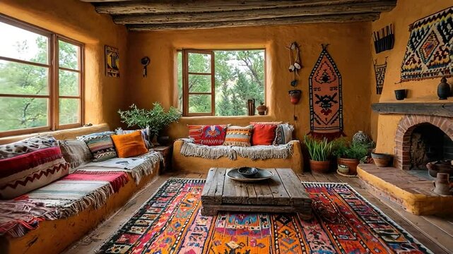 southwestern adobe room video indian interior