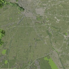 3D illustration of city and urban in Santiago Chile