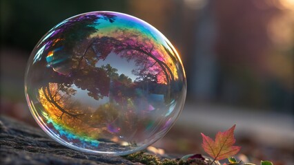 Abstract background with glass shape and colorful reflections. Close up view. 3d rendering.