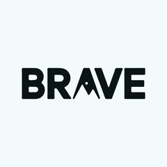 Fototapeta premium a logo design featuring the word brave 
