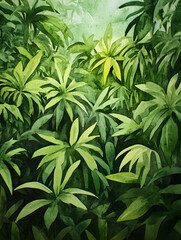 Obraz premium Verdant Canopy of Nature’s Textures