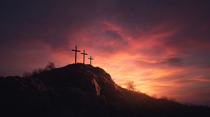 Golgotha Hill at Sunset
ゴルゴダの丘と夕暮れの十字架