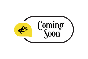 coming soon sign on white background	
