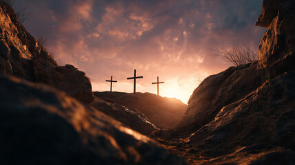 Golgotha Hill at Sunset
ゴルゴダの丘と夕暮れの十字架