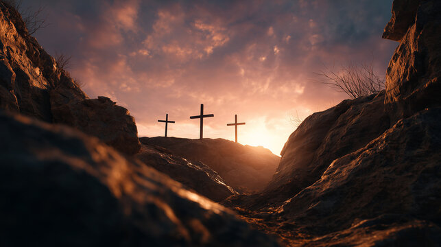 Golgotha Hill at Sunset
ゴルゴダの丘と夕暮れの十字架