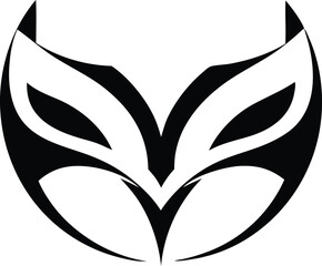 Obraz premium Intelligent Owl Symmetrical Clean Minimal Vector Logo