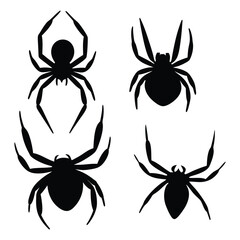 Diverse Spider Group Different Style Silhouette Collection
