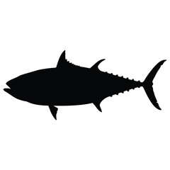 Delicious Tuna Fish Silhouette Vector Graphic Illustration