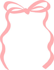 Ribbon Bow Frame In Balanced Top Drape Style