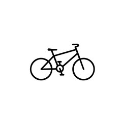 Silhouette of a Bicycle - Symbolizing Sustainable Urban Transportation and a Healthy Lifestyle, Promoting Green Initiatives in Modern Cities