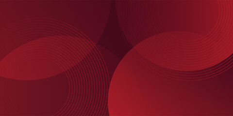 Abstract dark red geometric circle pattern gradient illustration background. 3d look and simple pattern. Cool design and luxury. Eps10 vector