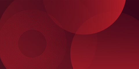 Obraz premium Abstract dark red geometric circle pattern gradient illustration background. 3d look and simple pattern. Cool design and luxury. Eps10 vector