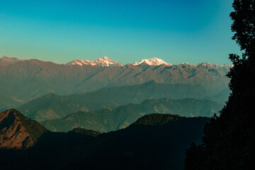 sunset in the mountains