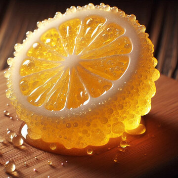 slice of lemon fresh and plumpy