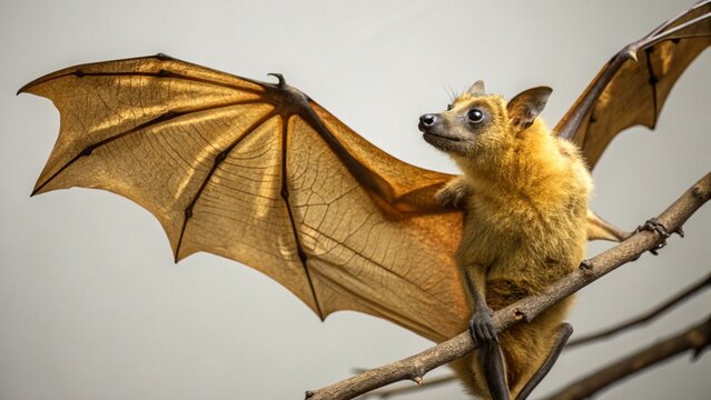 Acerodon jubatus on studio background