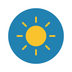 Sunny Weather Icon – Flat Sun Symbol Illustration
