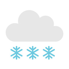 Cloud with Falling Snowflakes Icon