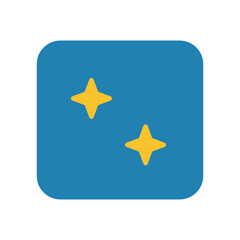 Sparkle Icon with Blue Background