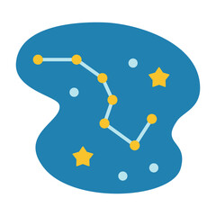 Big Dipper Constellation with Cute Star