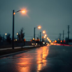 Reflejos en la Noche Lluviosa