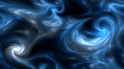 Obraz premium Abstract swirling patterns of light blue and dark gray.