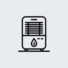 Dehumidifier Line Art Icon Black White Appliance black and white 1