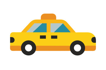 Taxi Icon Vector Art Illustration &ndash; Cab, Transport, Urban Clipart for Microstock and Design Use