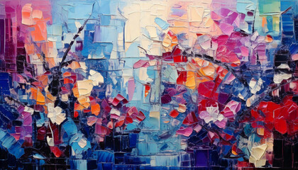 Abstract City Lights Mosaic