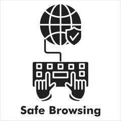 Safe Browsing Solid Black Icon