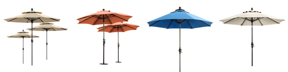 Fototapeta premium Assortment of outdoor umbrellas for patio and garden shade