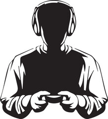 Gamer silhouette design . Game controllers design