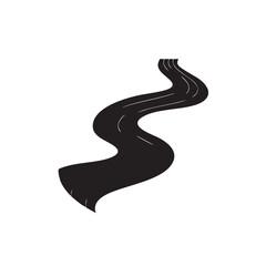 Winding Road A Journey's Path, Serpentine Route, Asphalt Adventure