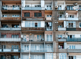Soviet-Era Balconies in Tbilisi. Social Modernism Architecture