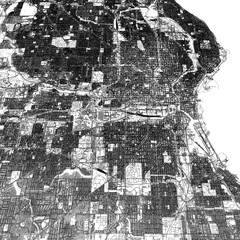 3D illustration of city and urban in Milwaukee USA