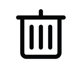 Trash can icon vector for delete button or recycle symbol illustration