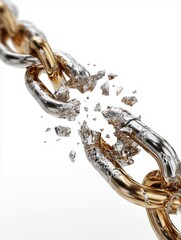 silver chain with a chain