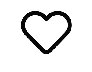 Black metal heart icon with shiny romantic design for Valentine's Day and love illustration
