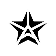 Obraz premium Ranking star icon logo in clean design for rating achievement and leaderboard branding