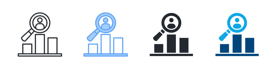 Competitor Icon Set Multiple Style. Design In Outline, Blue, Glyph, Dual Tone