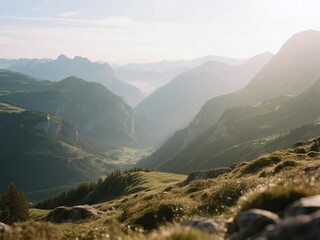 Sunrise Over Mountain Ridges