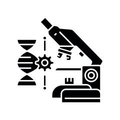 Data analytics in medicine  black flat icon.