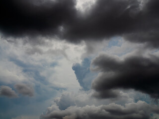 Cloud storm sky dark rain lightning thunder stormy typhoon nature light scene rainy atmosphere...