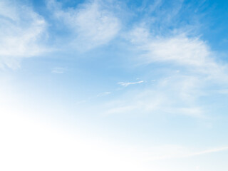 Fototapeta premium Sky cloud blue nature background paronama web cloudy summer winter season day, light beauty horizon spring brigth gradient calm abstract backdrop air nature view wallpaper landscape environment.