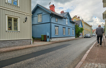 Impressions from the wooden town of Hjo, located at Sweden's second largest lake, the Vaettern, in the province of Skaraborg