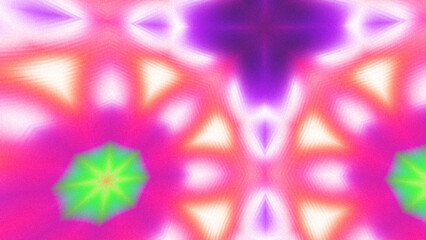 Abstract Radiant Burst with Soft Grain Texture, Symmetrical Glow Pattern in Psychedelic Style,...