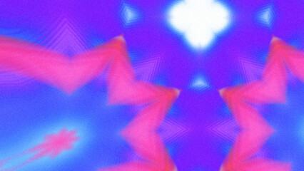 Abstract Radiant Burst with Soft Grain Texture, Symmetrical Glow Pattern in Psychedelic Style,...